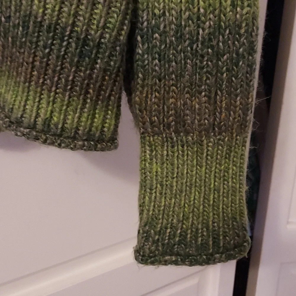 Kut From The Kloth Green Brown Mock Turtleneck Sweater Size M